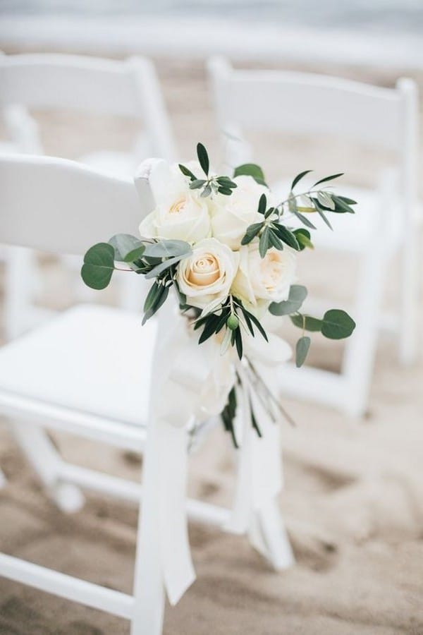 elegant blush wedding aisle chair decoration ideas