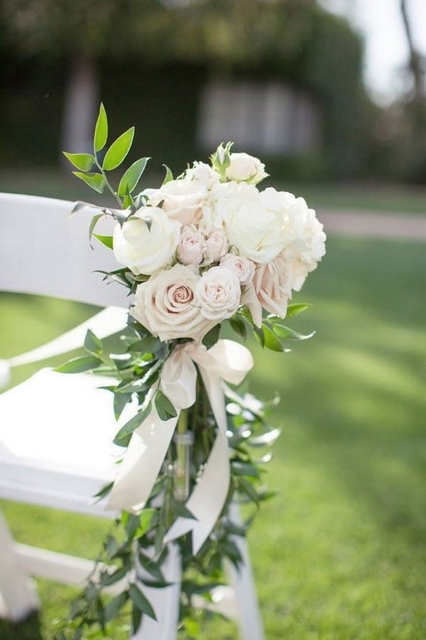 elegant outdoor wedding aisle decoration ideas