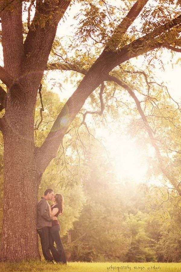 fabulous fall engagement photo