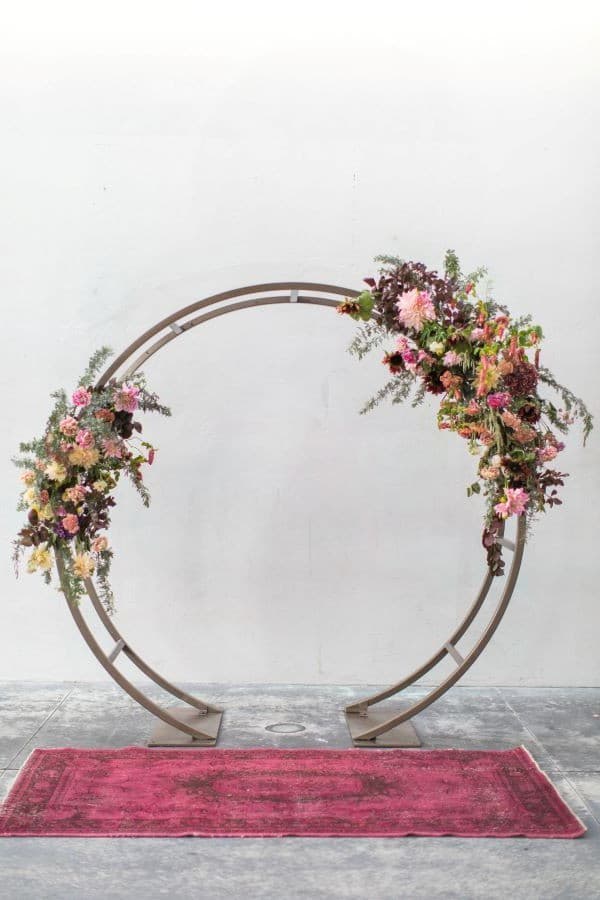 fall circular wedding arches