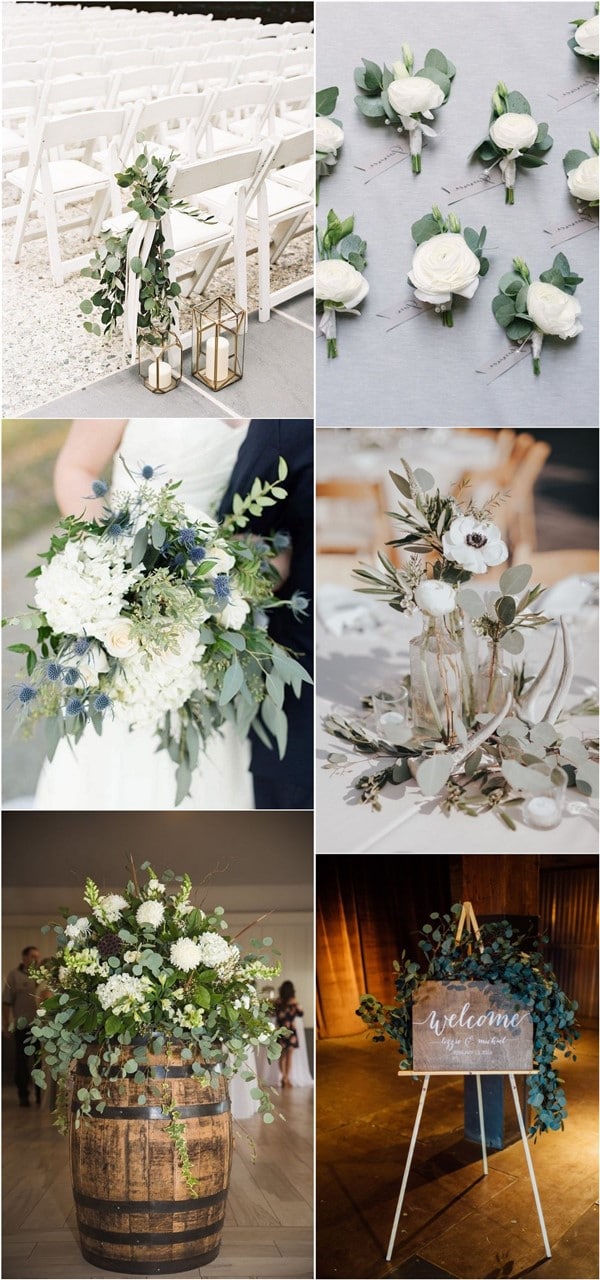 greenery eucalyptus wedding decor ideas