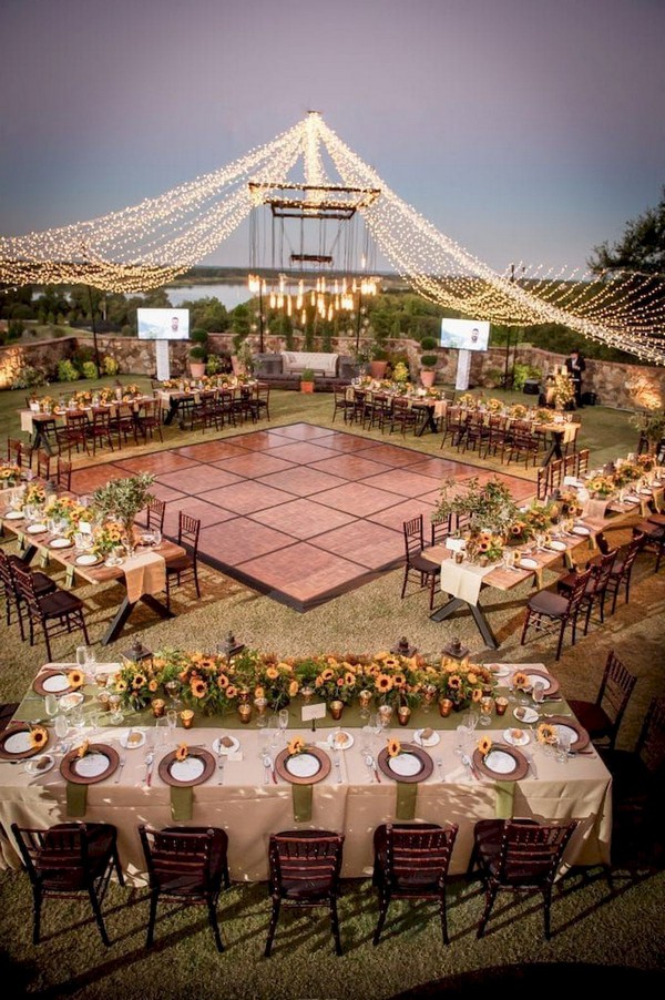 intimate small outdoor wedding reception table ideas