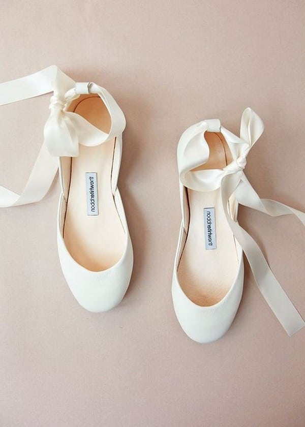 ivory ballet wedding flats