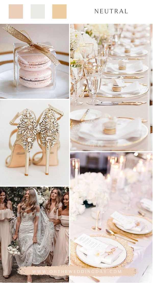 neutral and gold wedding color ideas