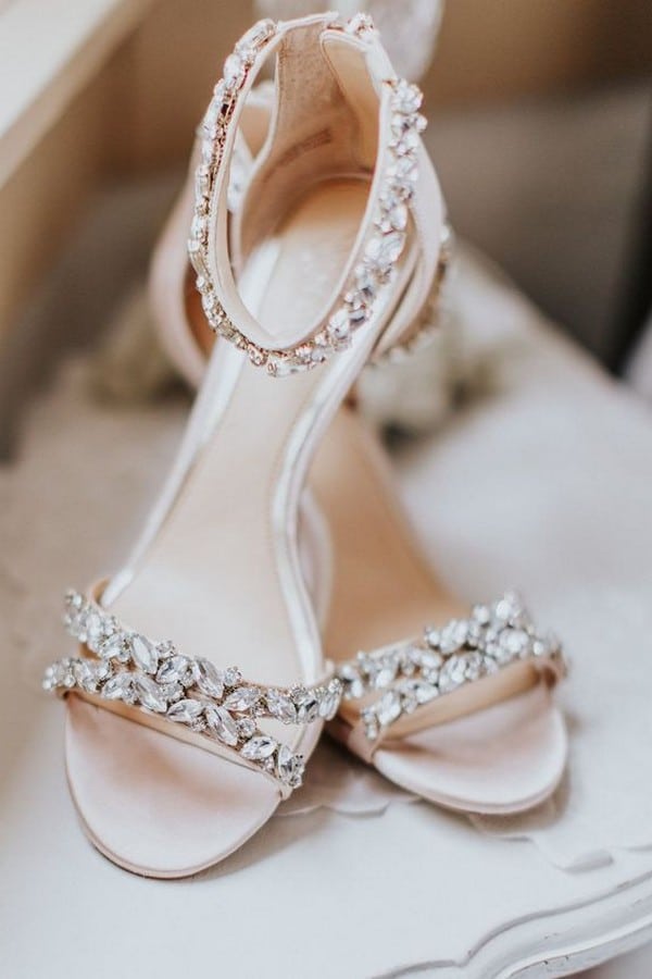 nude flat wedding shoes