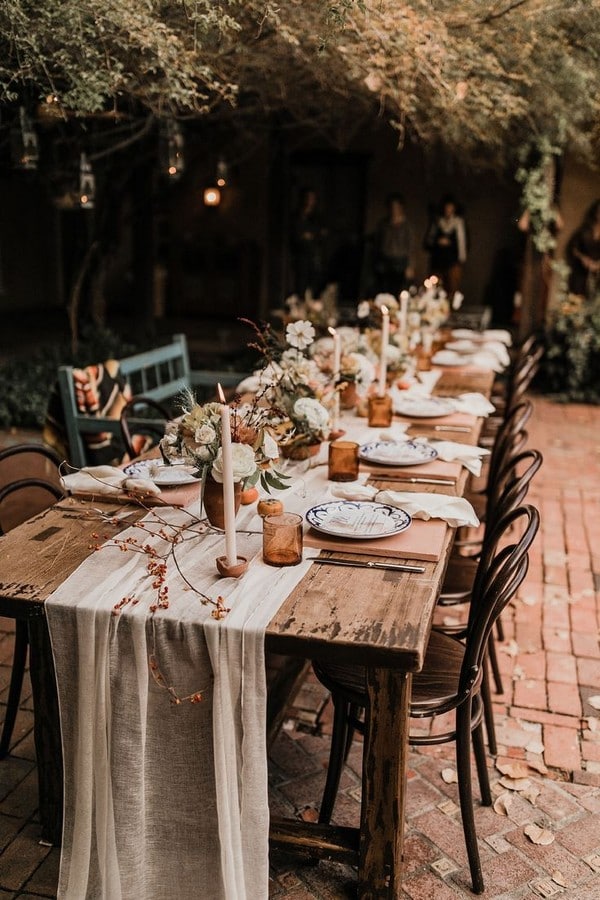 rustic outdoor small wedding reception ideas