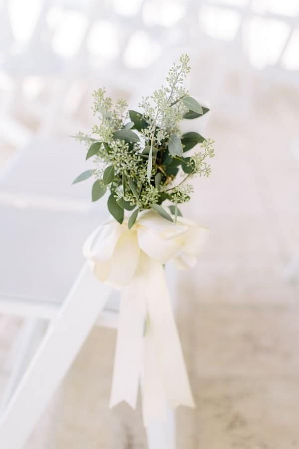 seeded eucalyptus wedding ceremony aisle ideas