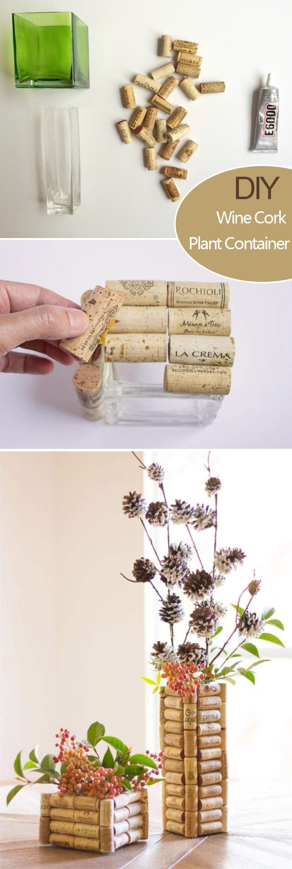 stylish wine cork floral wedding decoration ideas