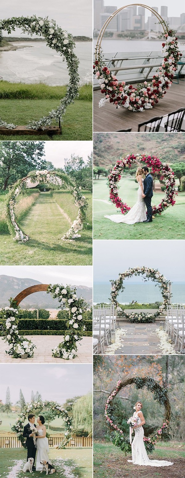 trending circular wedding arch ideas