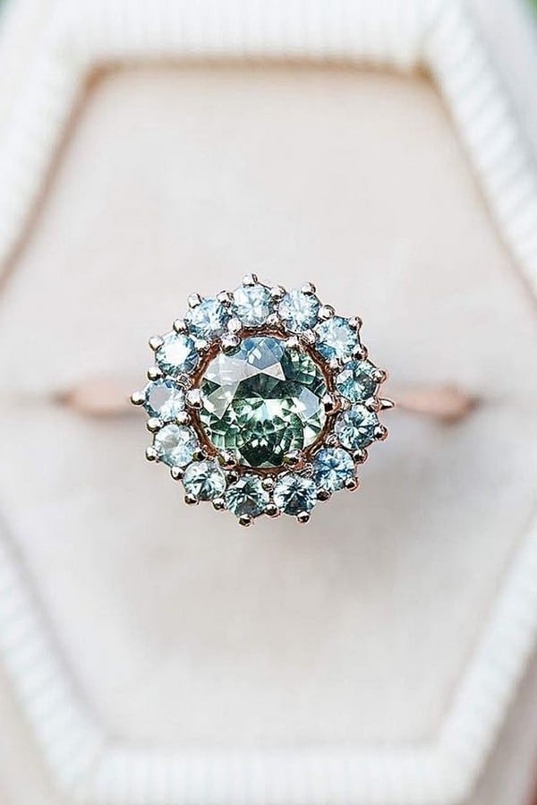 vintage halo engagement ring