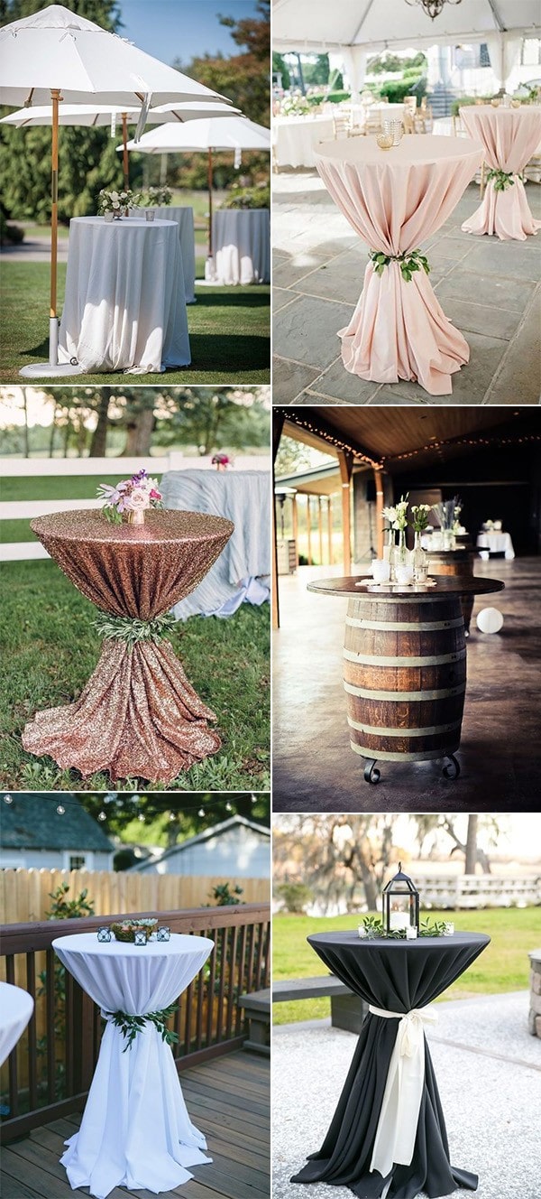 wedding cocktail table decoration ideas