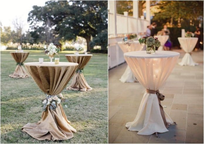 wedding cocktail tables