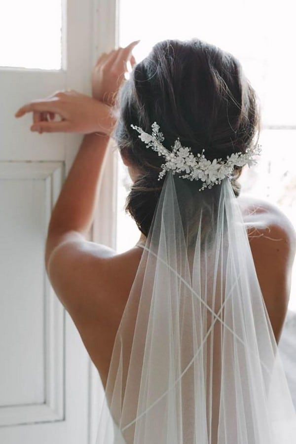wedding haierstyles with the veil beautiful low updo with the veil taniamaras