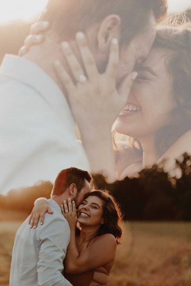 Romantic Double Exposure Wedding Photos Ideas #wedding #weddingphotos #weddingideas