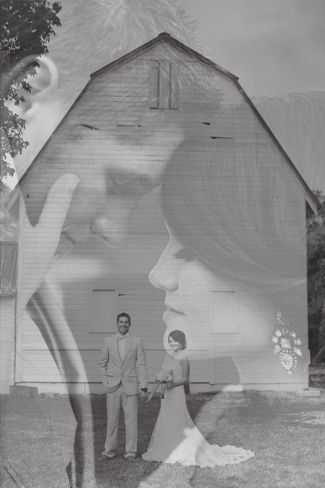 Romantic Double Exposure Wedding Photos Ideas #wedding #weddingphotos #weddingideas