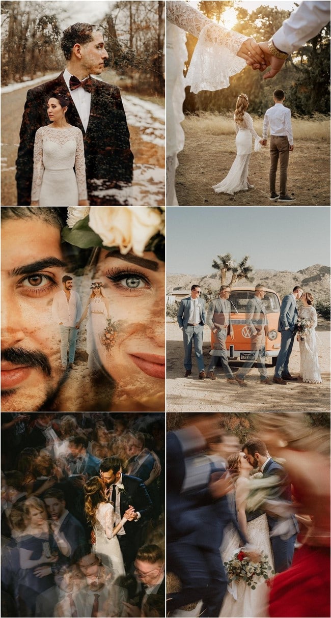 Romantic Double Exposure Wedding Photos Ideas #wedding #weddingphotos #weddingideas