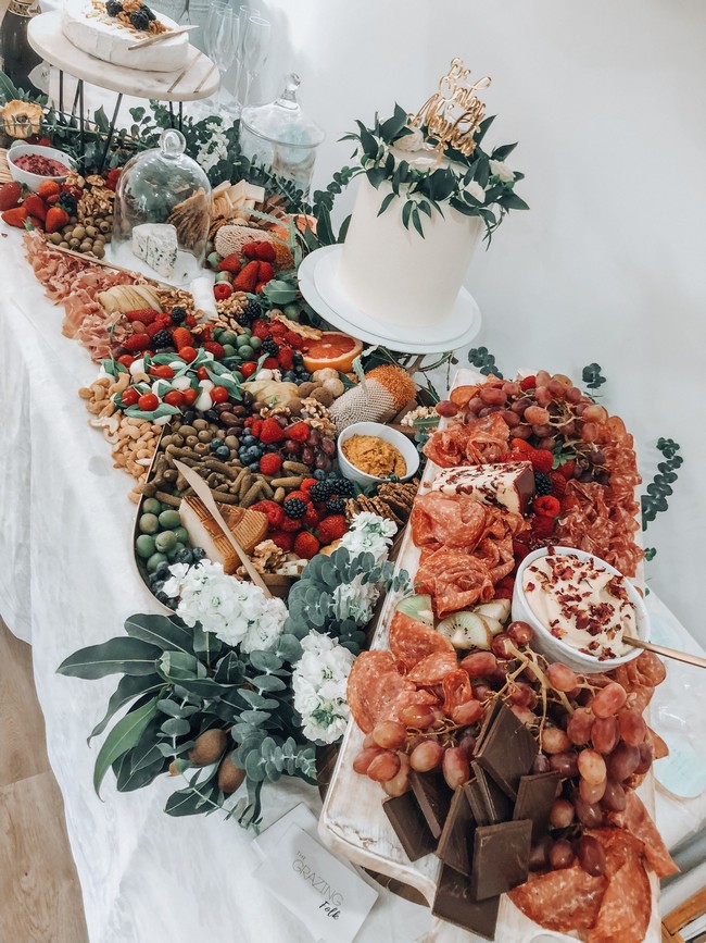 Wedding charcuterie table food ideas #wedding #weddingfoods #weddingideas