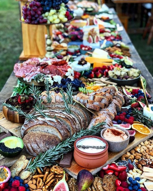 Wedding charcuterie table food ideas #wedding #weddingfoods #weddingideas