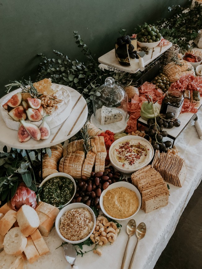 Wedding charcuterie table food ideas #wedding #weddingfoods #weddingideas