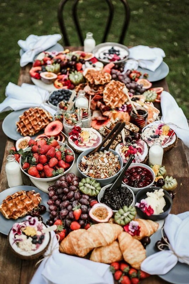 Wedding charcuterie table food ideas #wedding #weddingfoods #weddingideas