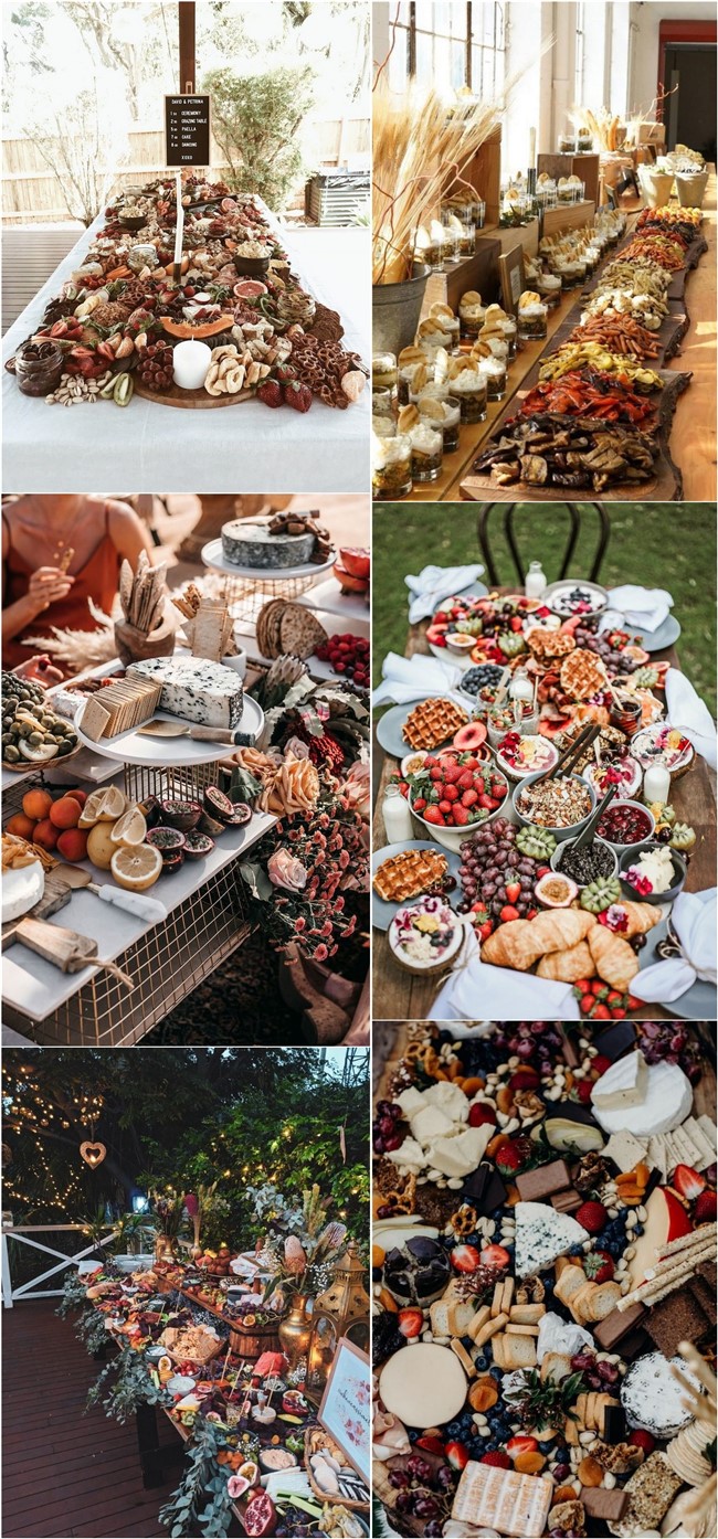 Wedding charcuterie table food ideas #wedding #weddingfoods #weddingideas