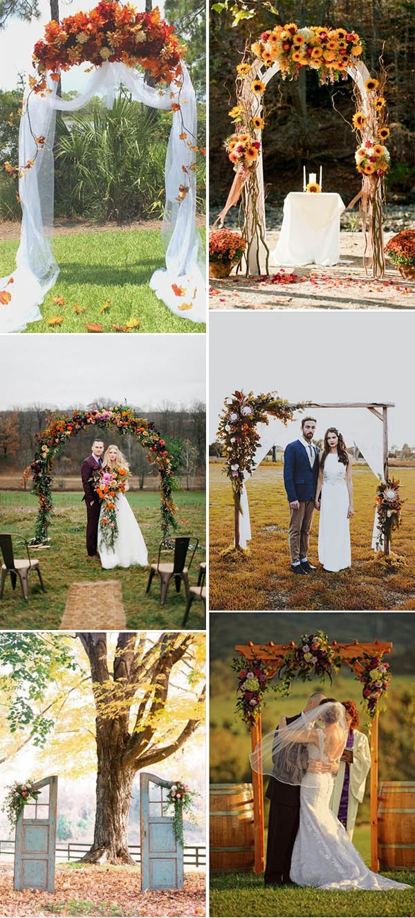 autumn wedding ceremony arch inspiration