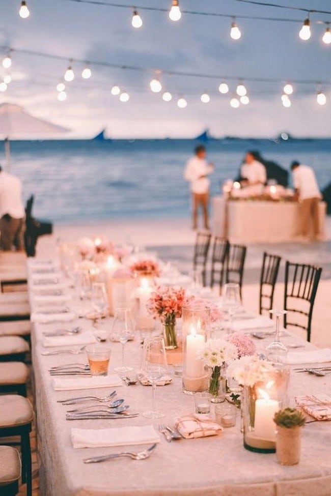 beach destination wedding reception ideas