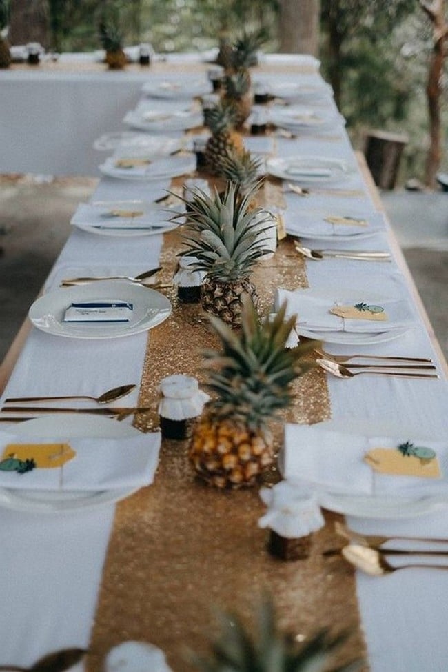 beach side tropical wedding reception centerpiece ideas