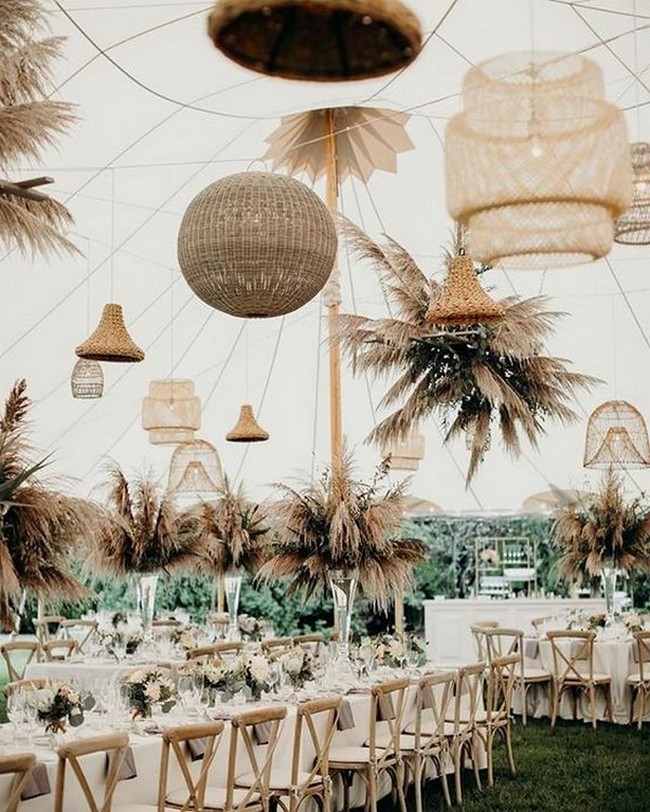 boho chic beach wedding reception ideas