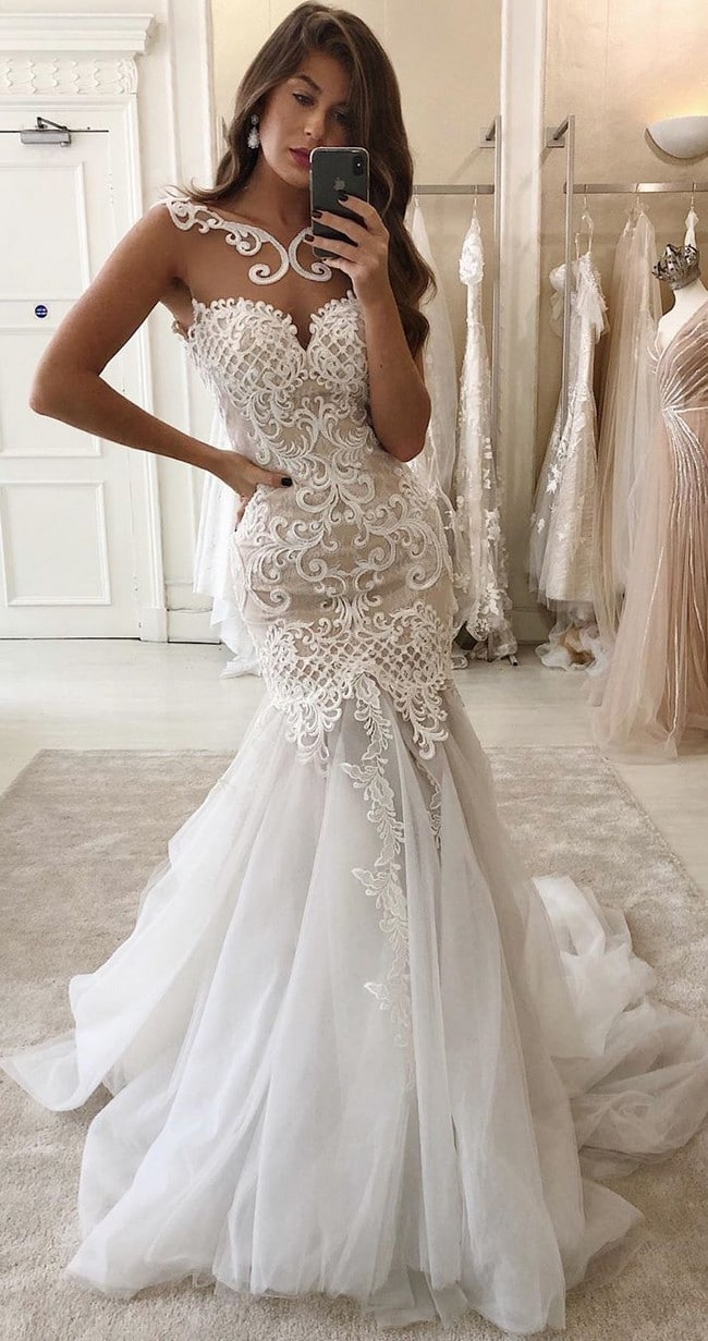 28 Lace Wedding Dresses from eleganza sposa - Oh The Wedding Day