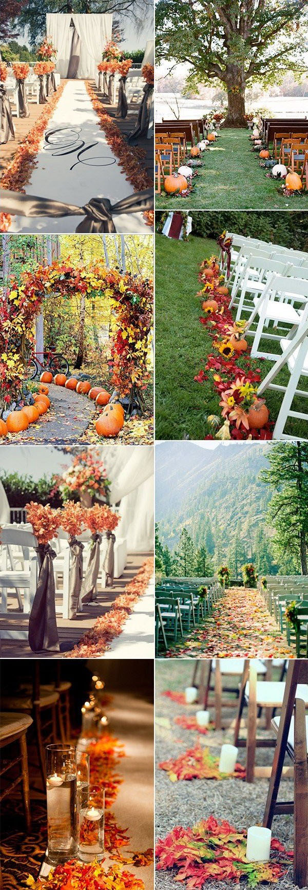 fall wedding aisle decoration ideas