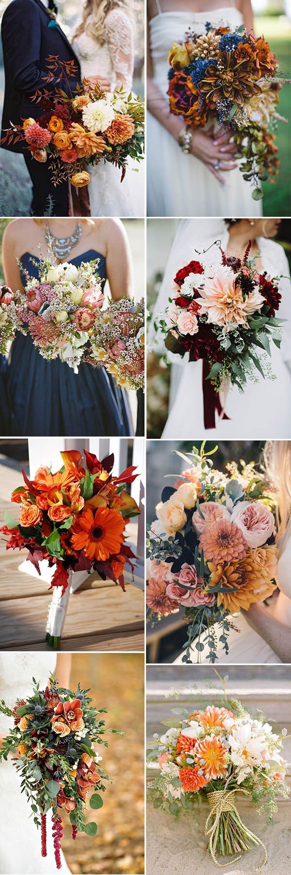 fall wedding bouquets ideas for all brides