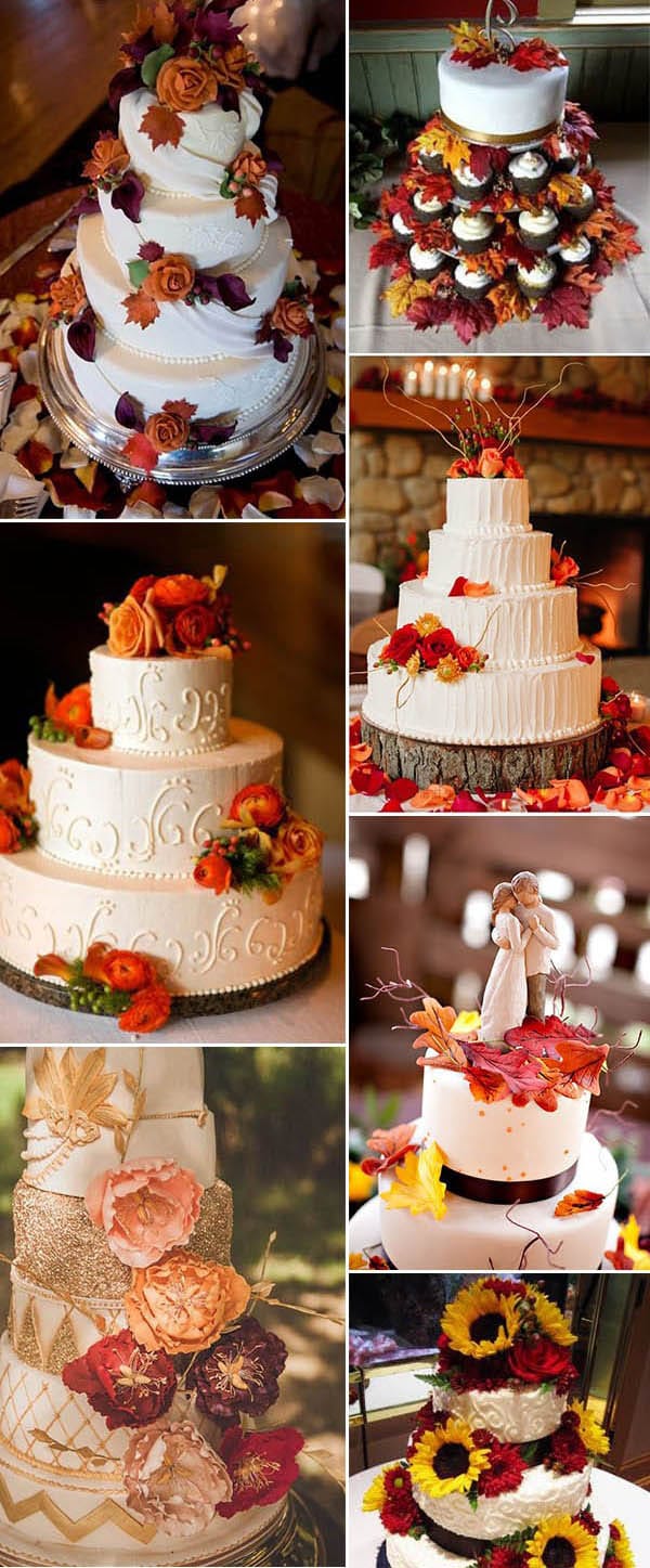 gorgeous fall wedding cakes ideas