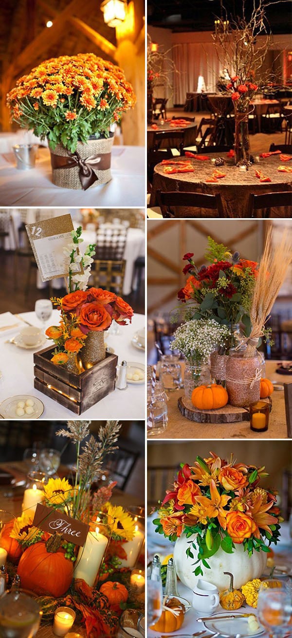 inspirational fall wedding centerpieces ideas