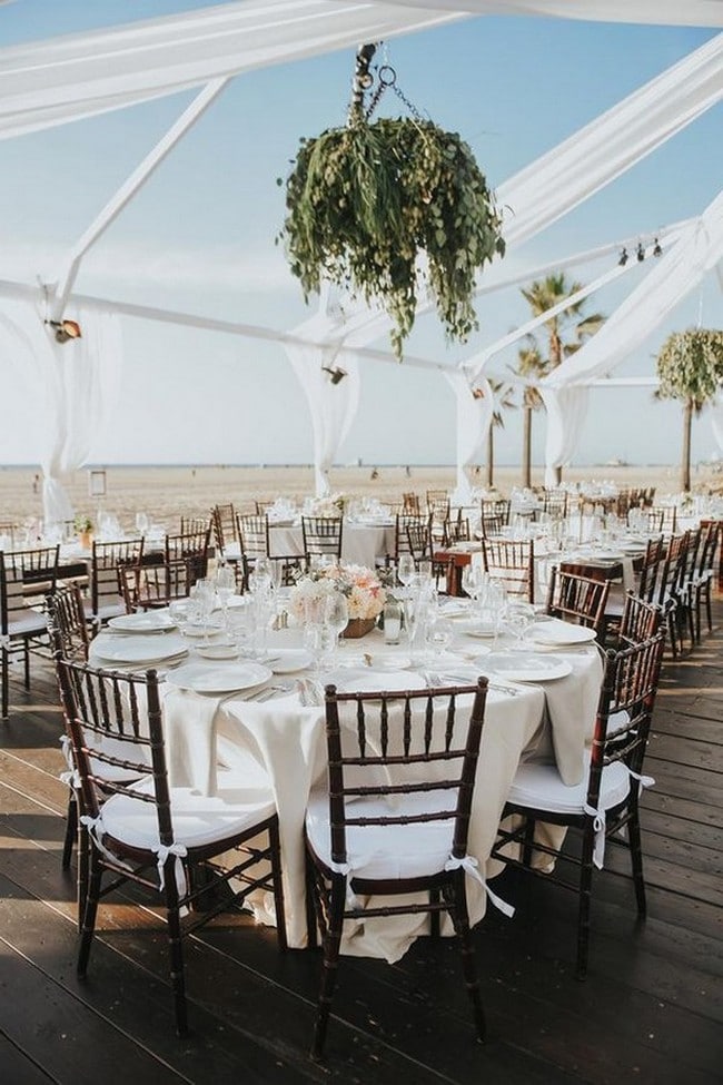 pretty beach wedding reception ideas
