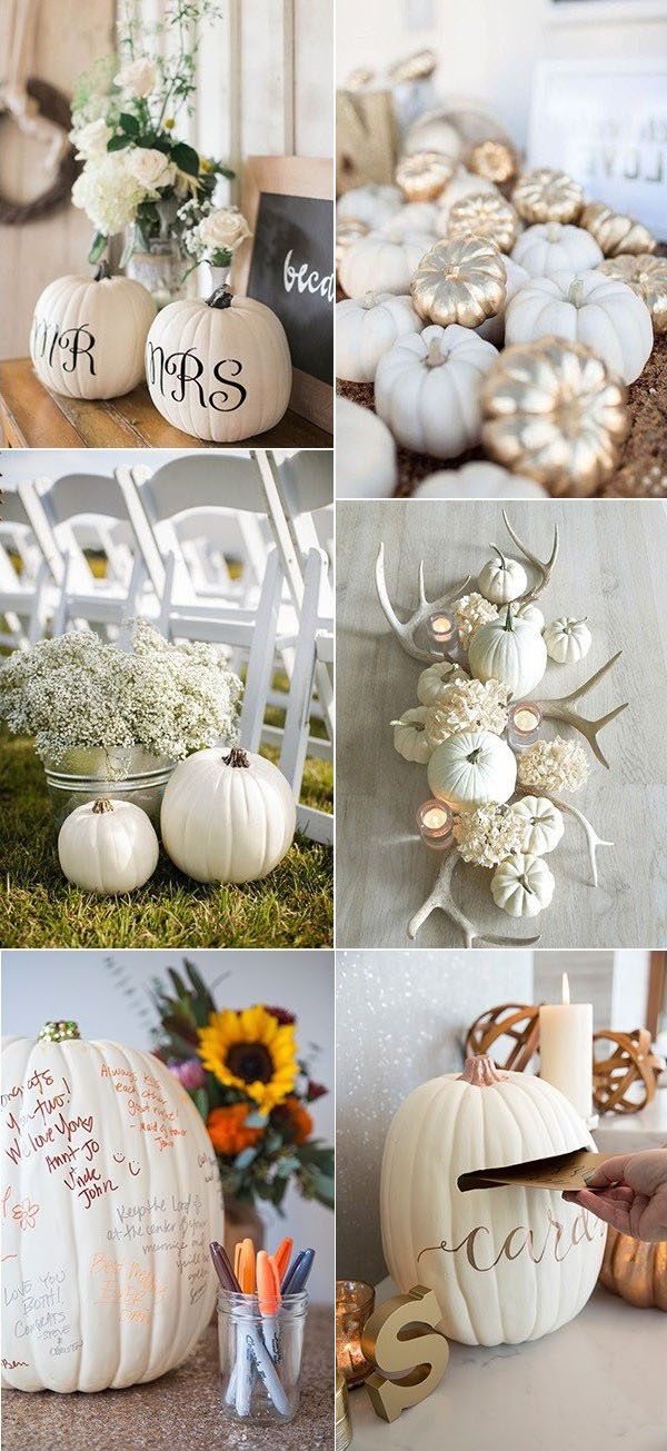 pumpkins themed wedding decoration ideas for fall