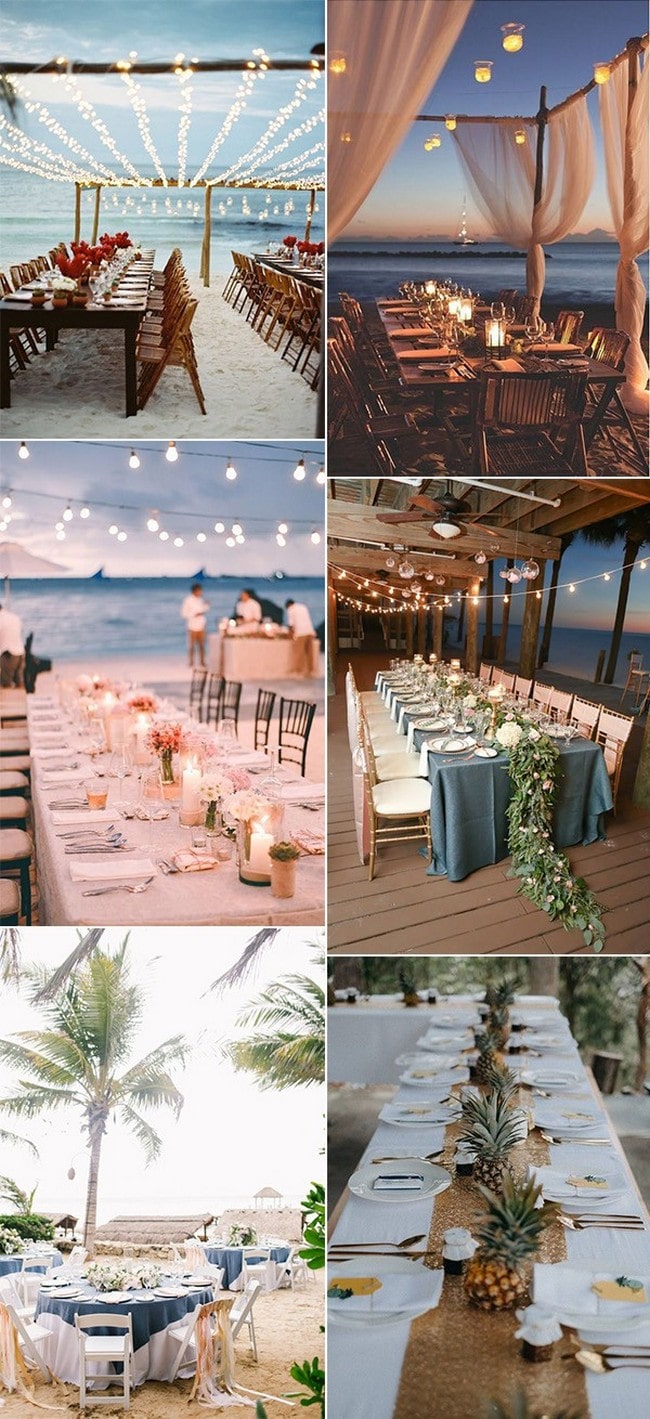 trending beach wedding reception ideas