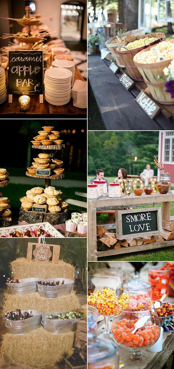 wedding buffet food and drink ideas for fall