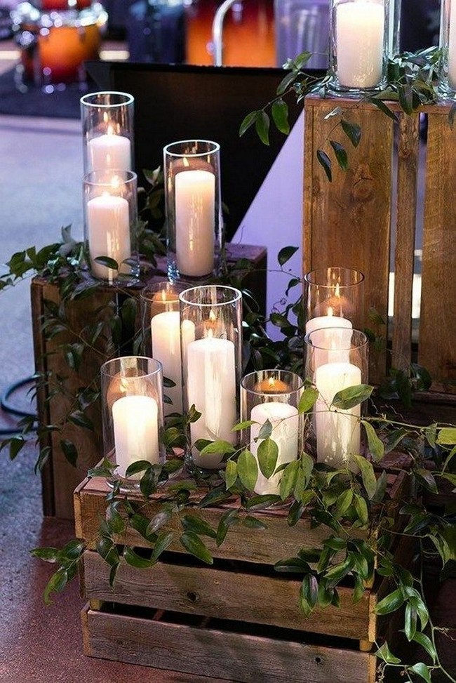 Light wedding decoration with candles #wedding #weddingideas #candles