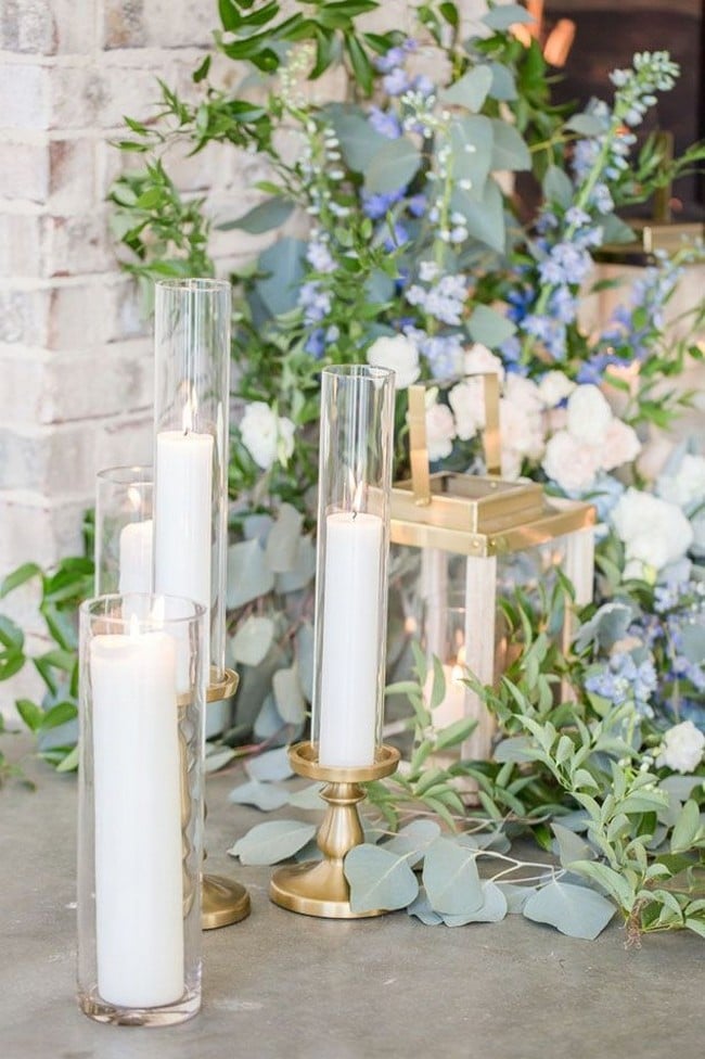 Light wedding decoration with candles #wedding #weddingideas #candles