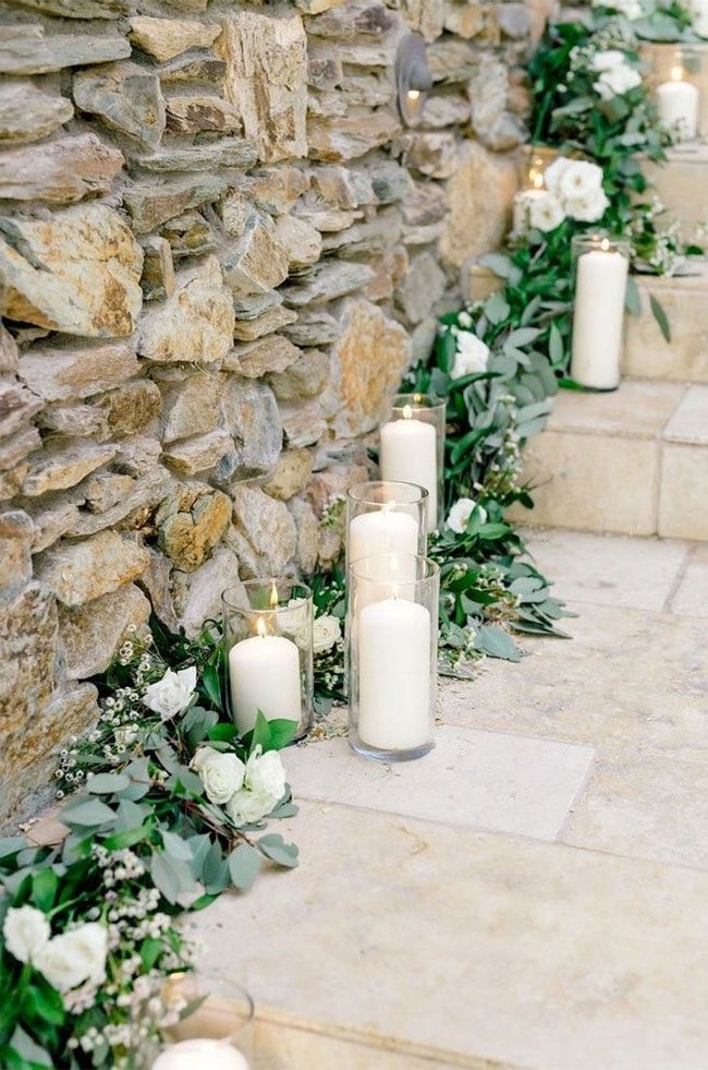 Light wedding decoration with candles #wedding #weddingideas #candles