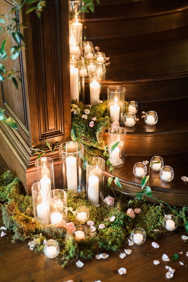 Light wedding decoration with candles #wedding #weddingideas #candles