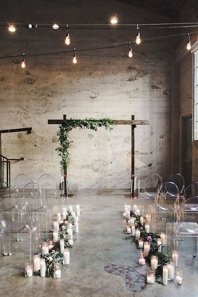 Light wedding decoration with candles #wedding #weddingideas #candles