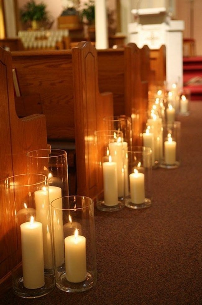 Light wedding decoration with candles #wedding #weddingideas #candles