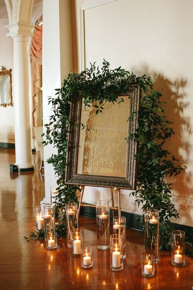 Light wedding decoration with candles #wedding #weddingideas #candles