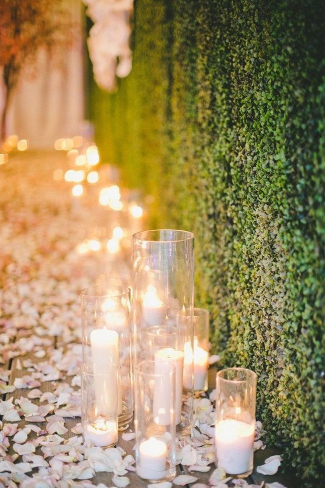 Light wedding decoration with candles #wedding #weddingideas #candles