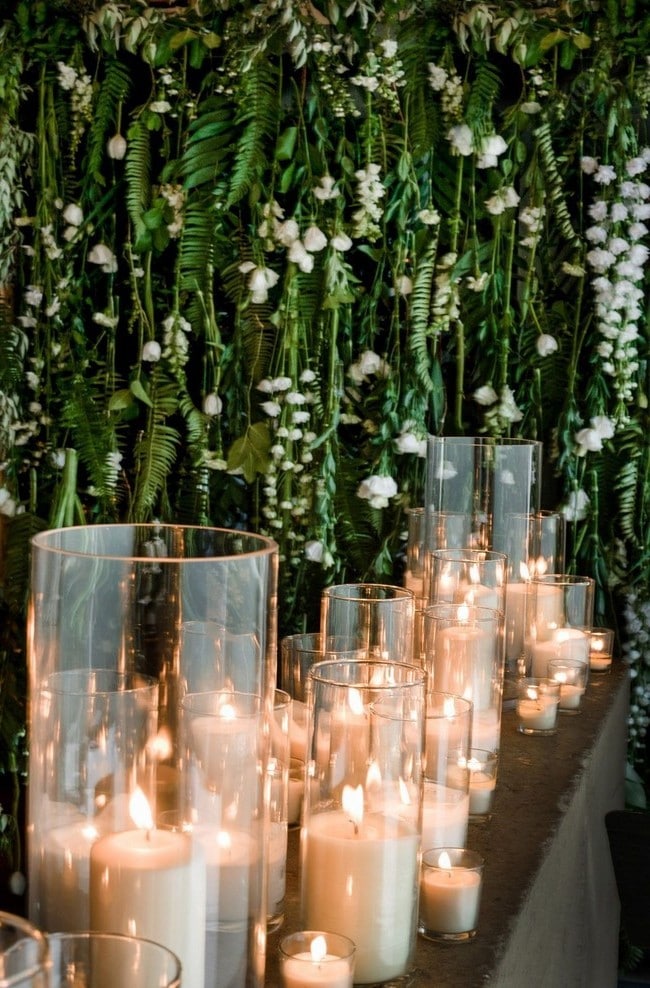 Light wedding decoration with candles #wedding #weddingideas #candles