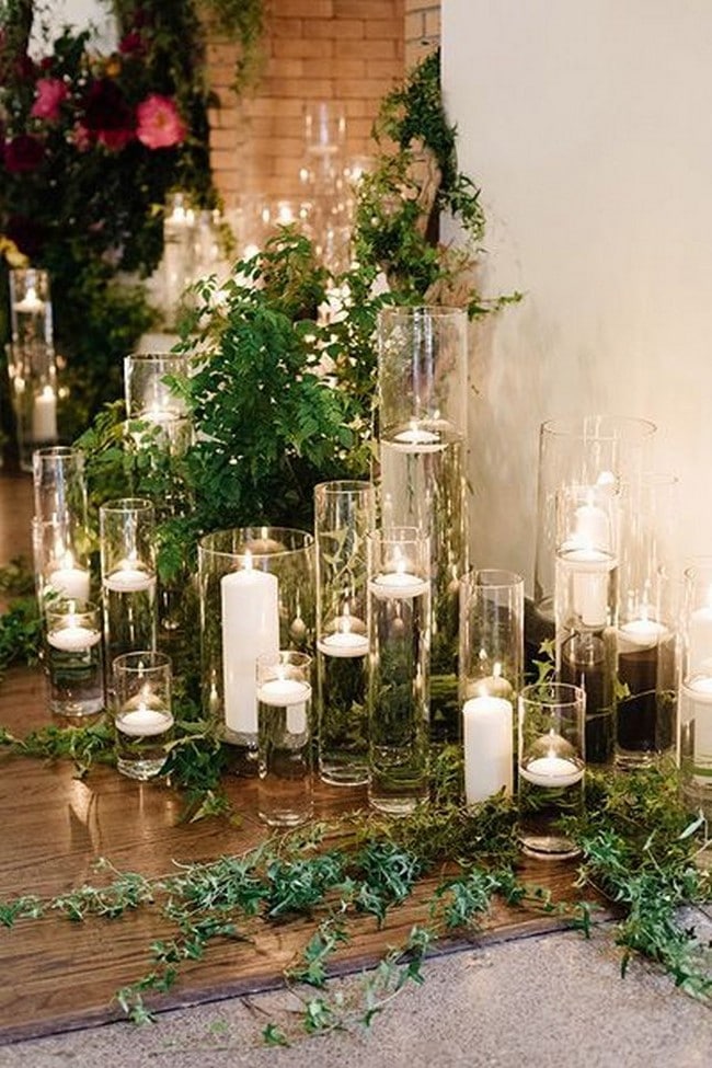 Light wedding decoration with candles #wedding #weddingideas #candles