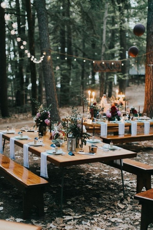 outdoor boho wedding reception ideas