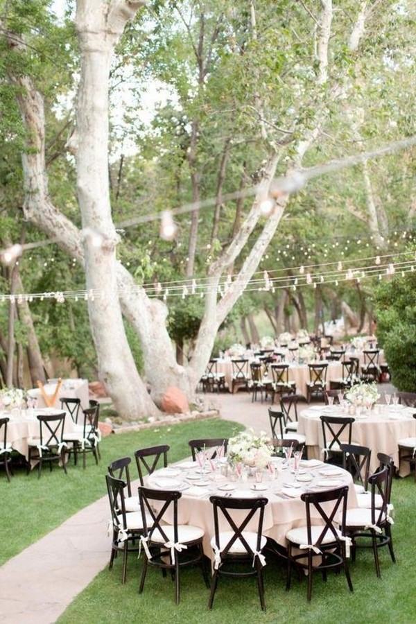 outdoor wedding reception ideas in the forest